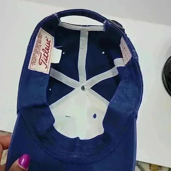 Titleist Mens MLB Texas Rangers Hat Wt/Blue One Size Baseball Cap Discoloration - Picture 5 of 7